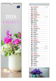 Opakowanie Kalendarz 2026 paskowy 13,5x50cm Kwiaty