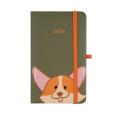Opakowanie Kalendarz 2027 kieszonkowy z gumką Pies Corgi