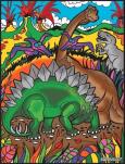Opakowanie Kolorowanka welwetowa 47x35cm Dino