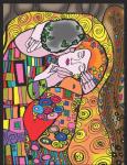 Opakowanie Kolorowanka welwetowa 47x35cm Klimt Pocałunek