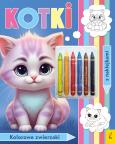 Okładka książki Kotki. Kolorowanka z kredkami