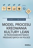 Okładka książki Model procesu kreowania kultury Lean w przedsiębiorstwach produkcyjnych w Polsce