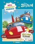 Okładka książki Mój pierwszy komiks. Poziom 2. Wielki wyścig poszukiwaczy. Disney Stitch