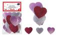 Opakowanie Naklejki brokat piankowe samoprzylep. Hearts 16szt