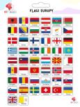 Opakowanie Naklejki dla dzieci Flagi Europy