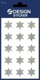 Opakowanie Naklejki foliowe - srebrne gwiazdki
