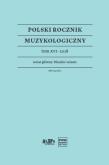 Okładka książki Polski Rocznik Muzykologiczny T.16 2018