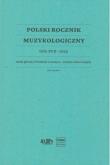 Okładka książki Polski Rocznik Muzykologiczny T.17 2019