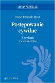 Okładka książki Postępowanie cywilne z testami online