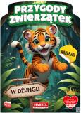 Okładka książki Przygody zwierzątek w dżungli. Kolorowanka z naklejkami