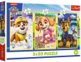 Opakowanie Puzzle 3x50 Nasze pieski TREFL
