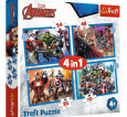 Opakowanie Puzzle 4w1 Odważni Avengersi 34386