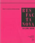 Okładka książki Res Facta Nova 19(28) 2018