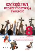Okładka książki Szczęśliwi którzy zdobywają świętość Karty pracy Klasa 8 SP