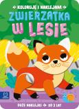 Okładka książki Zwierzątka w lesie. Duże naklejki od 3 lat. Koloruję i naklejam